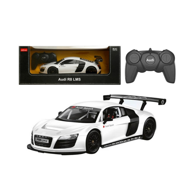 Audi R8 RC 1:18 Rastar – Licencjonowany Model, Precyzyjne Sterowanie, Białe