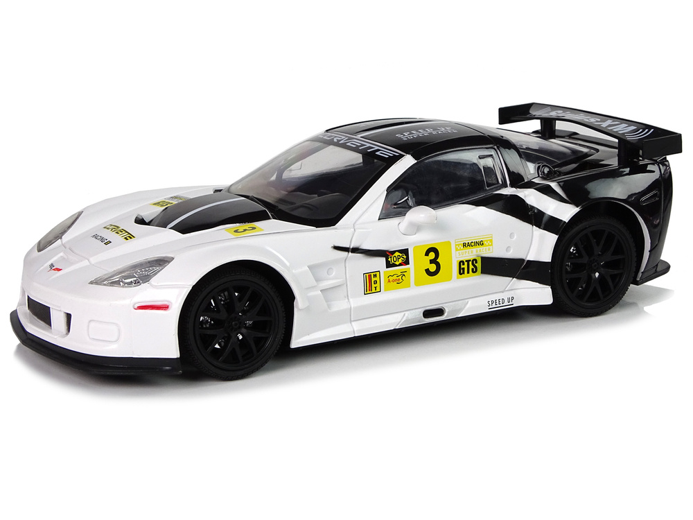 Corvette C6.R Auto RC 1:18 Białe – 2.4 GHz, Akumulator, Światła | Pilot - Image 2