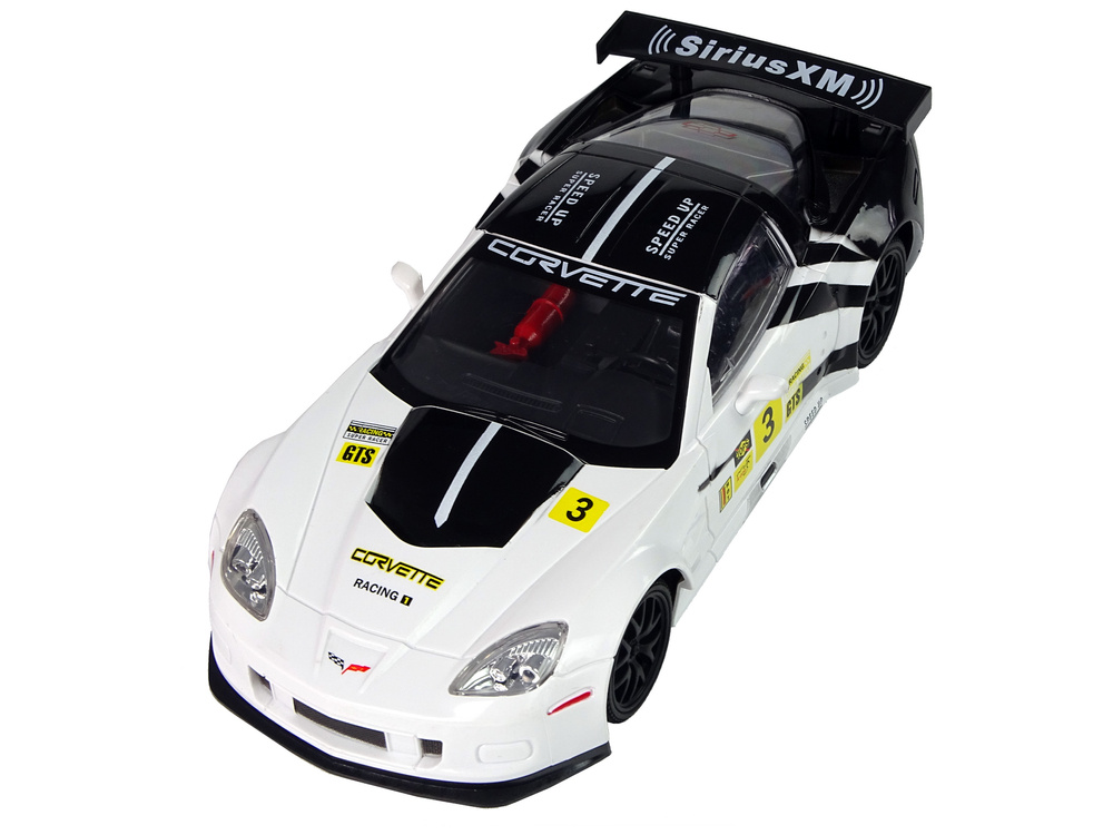 Corvette C6.R Auto RC 1:18 Białe – 2.4 GHz, Akumulator, Światła | Pilot - Image 3