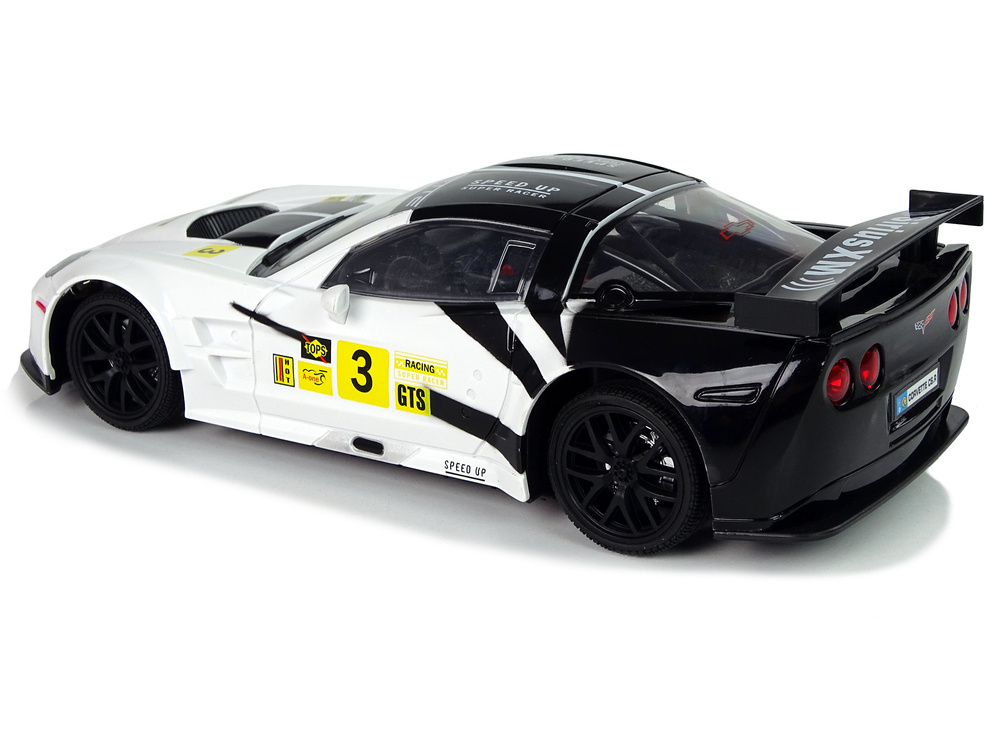 Corvette C6.R Auto RC 1:18 Białe – 2.4 GHz, Akumulator, Światła | Pilot - Image 4