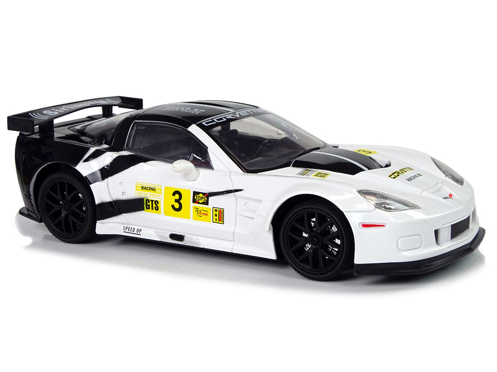 Corvette C6.R Auto RC 1:18 Białe – 2.4 GHz, Akumulator, Światła | Pilot - Image 5
